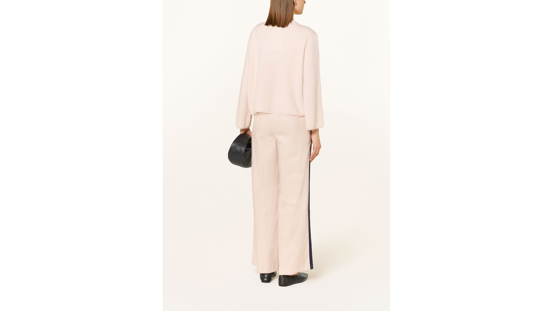 Betty&Co Spodnie Marlene Z Galonowymi Paskami beige