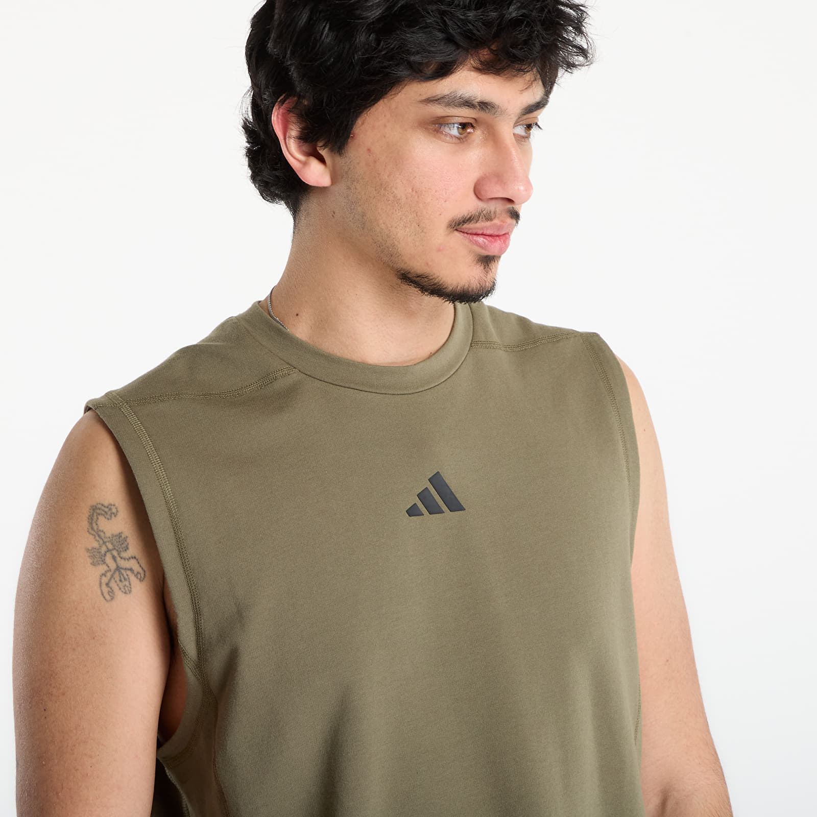 adidas Performance T-shirt adidas D4T X Sleeveless Tank Top Olive Strata XL