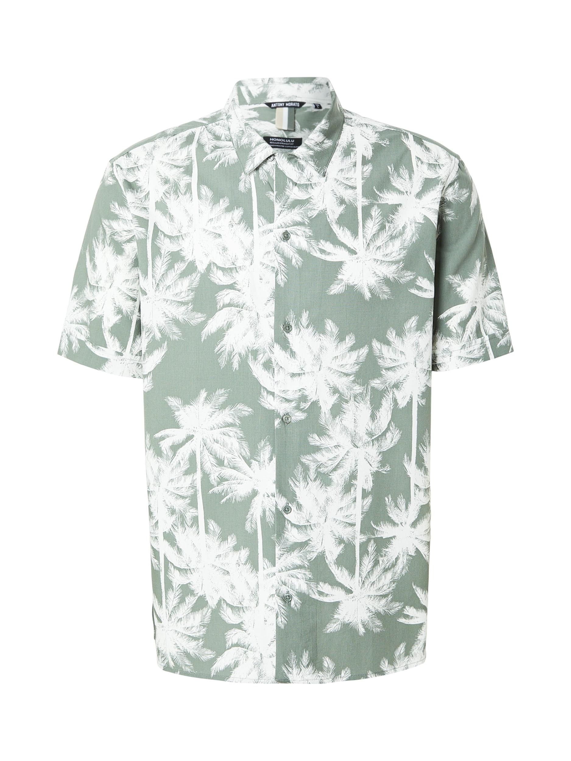 ANTONY MORATO Koszula 'HONOLULU' pastelowy zielony / biały