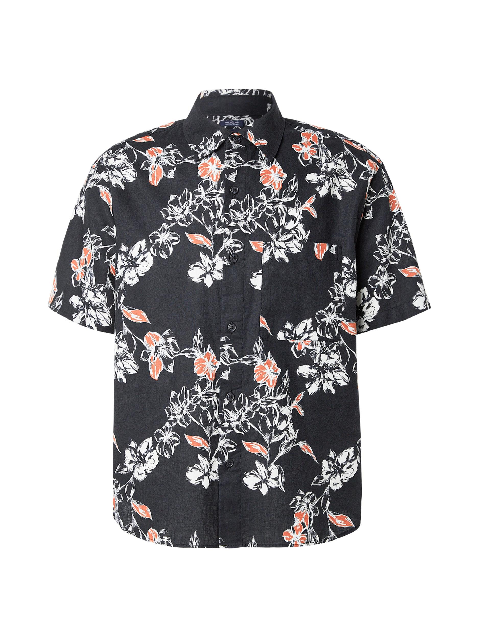 GAP Koszula pomarańczowy / czarny / biały