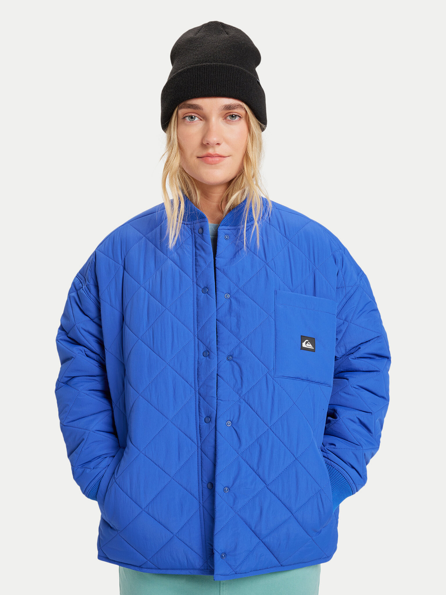 Quiksilver Kurtka przejściowa Shining Quilted EQWJK03084 Granatowy Regular Fit
