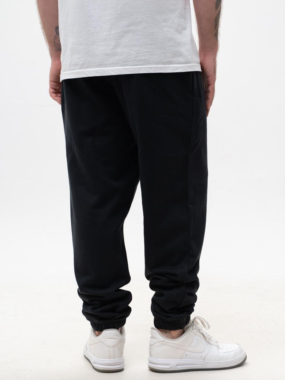 Spodnie Dresowe Męskie Oversize Czarne Prosto Flathead