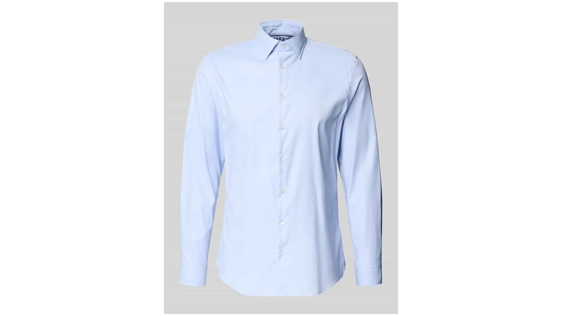 Jake*s Koszula biznesowa o kroju slim fit z kołnierzykiem typu kent