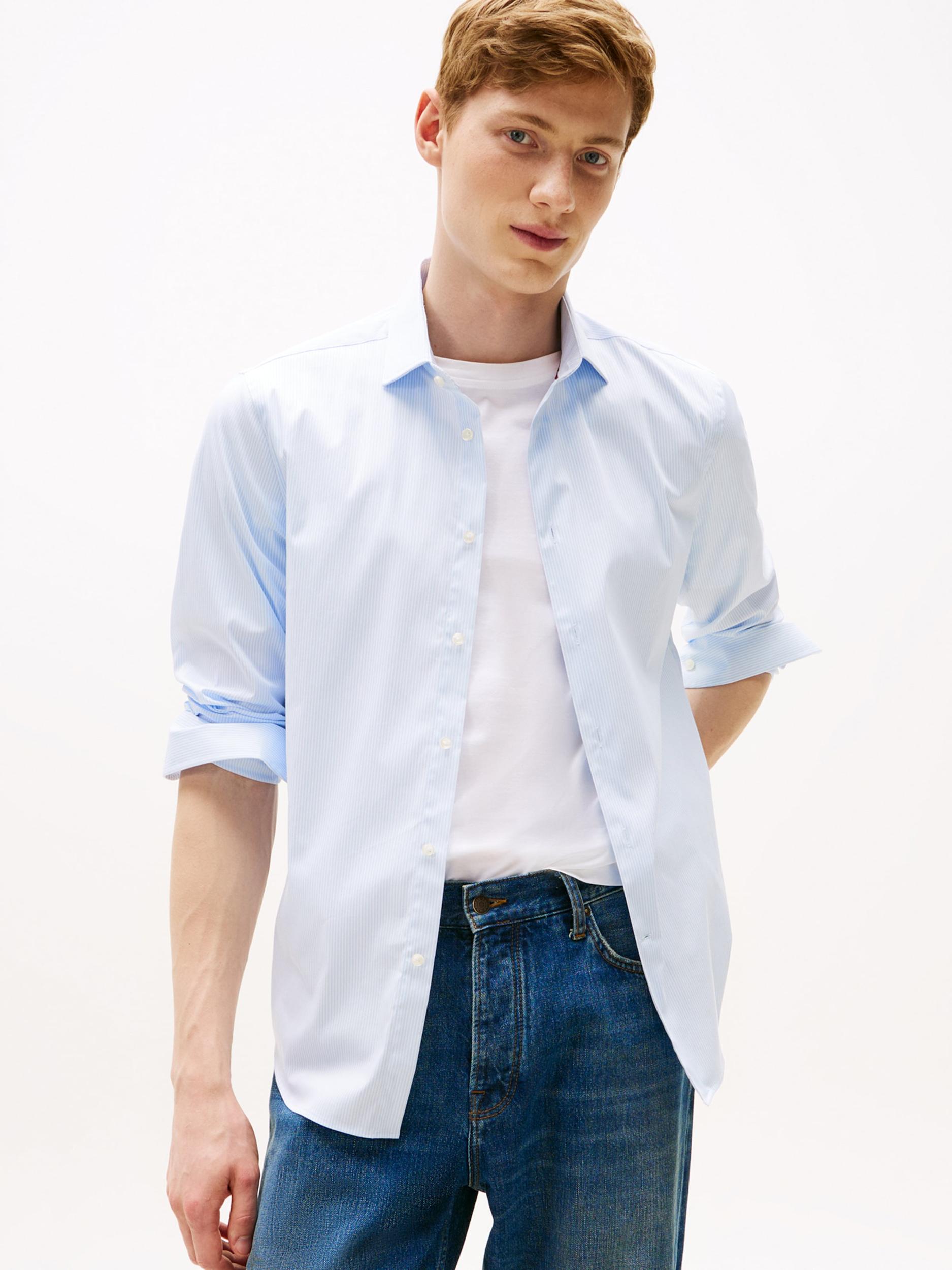 TOMMY HILFIGER Koszula 'FLEX' jasnoniebieski / biały