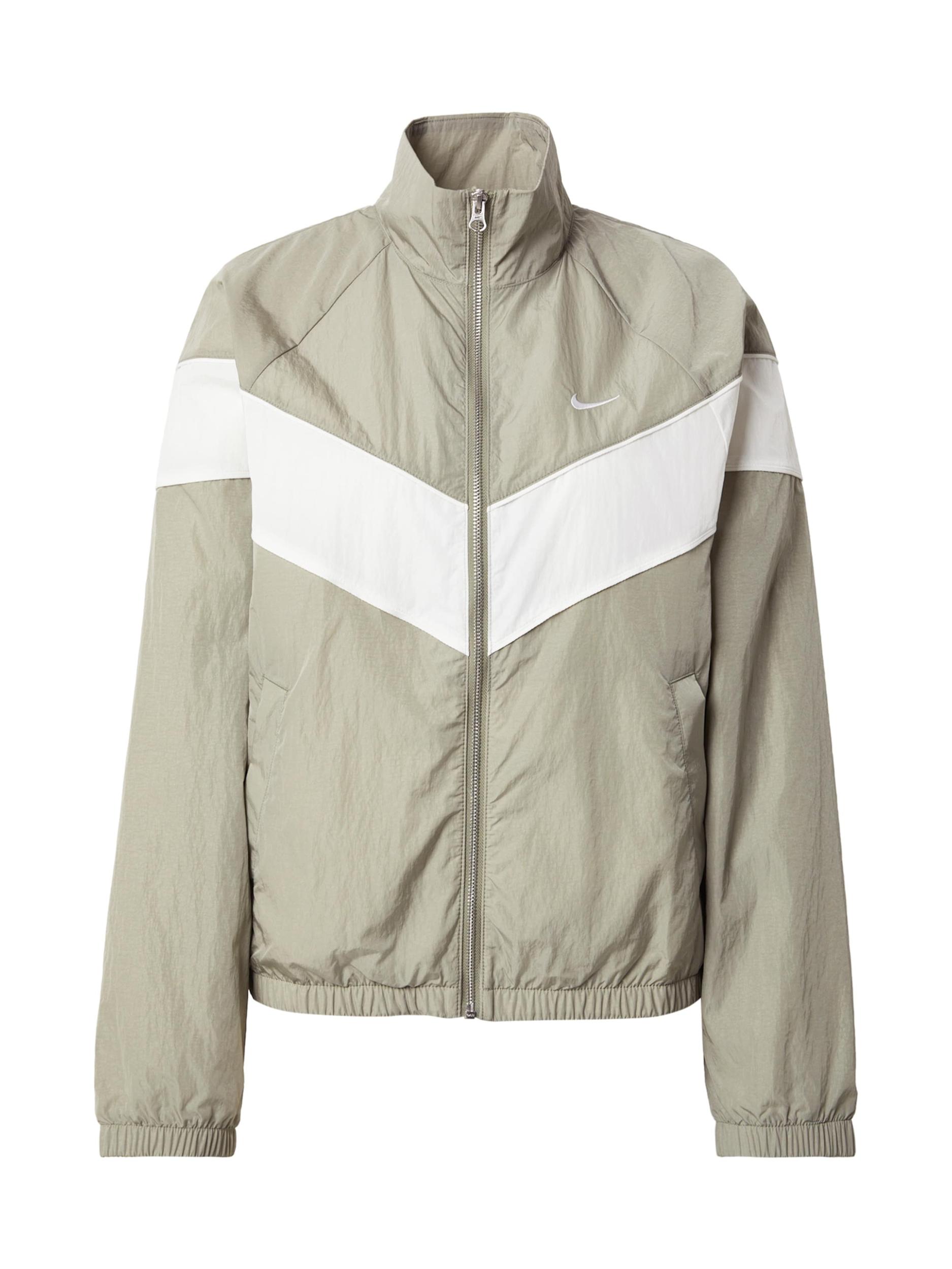 Nike Sportswear Kurtka przejściowa khaki / biały