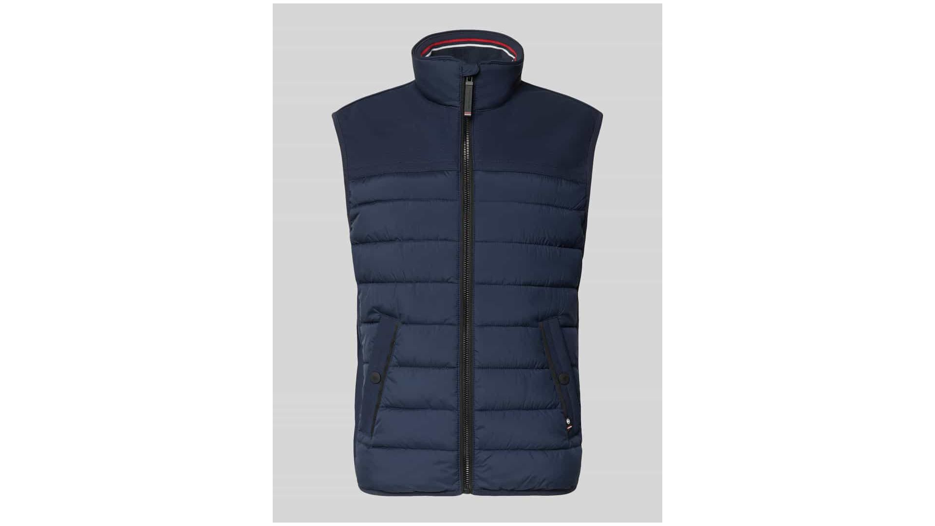 Tom Tailor Kamizelka pikowana z wodoodpornego materiału, krój regular fit