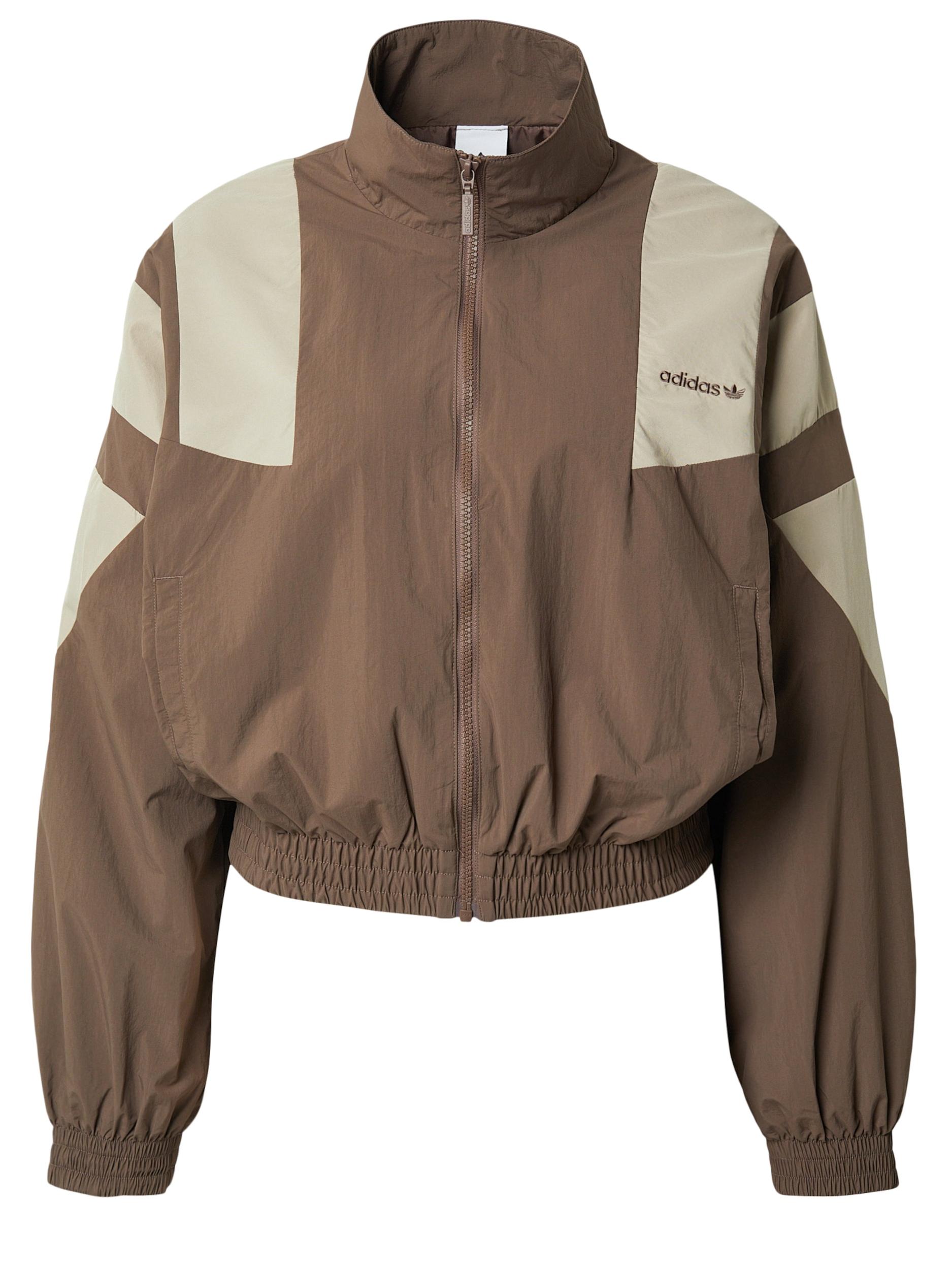 ADIDAS ORIGINALS Kurtka przejściowa ecru / czekoladowy