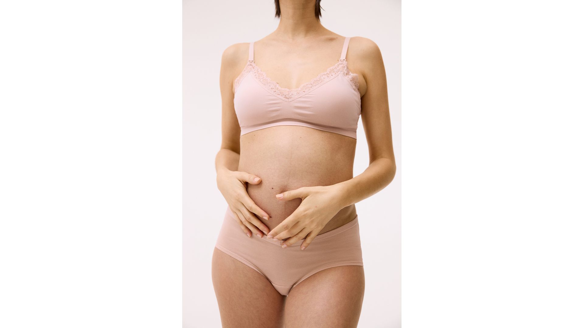 H&M - MAMA Bawełniane figi hipsters z koronką 5-pak - Różowy