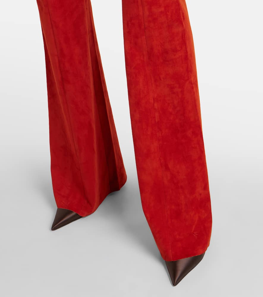 Stouls Gege high-rise suede flared pants
