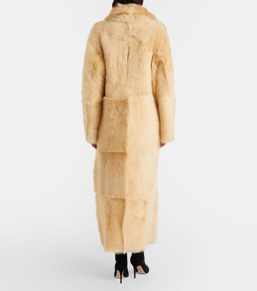 Nour Hammour Evita Long shearling coat