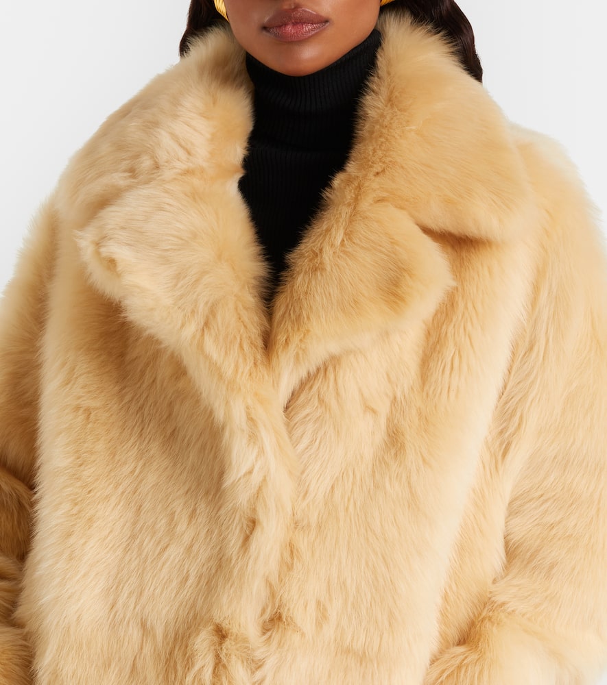 Nour Hammour Evita Long shearling coat