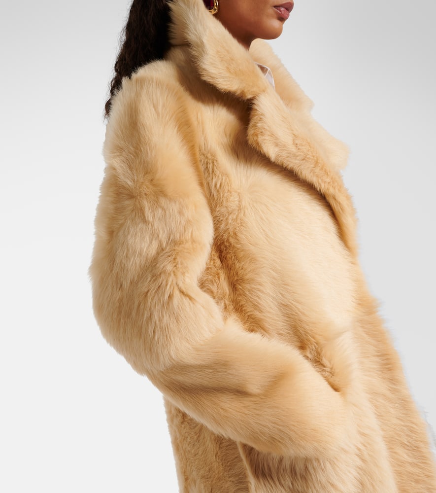 Nour Hammour Evita Long shearling coat