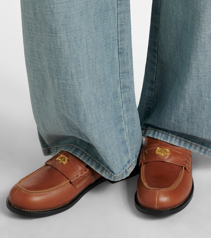 Miu Miu Leather penny loafers