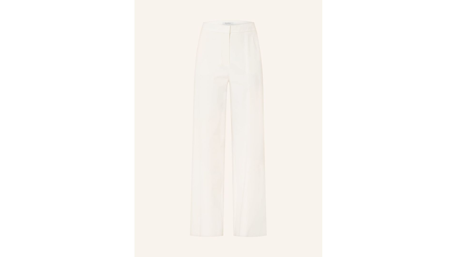 Max Mara Spodnie Z Materiału Typu Marle Dentice weiss
