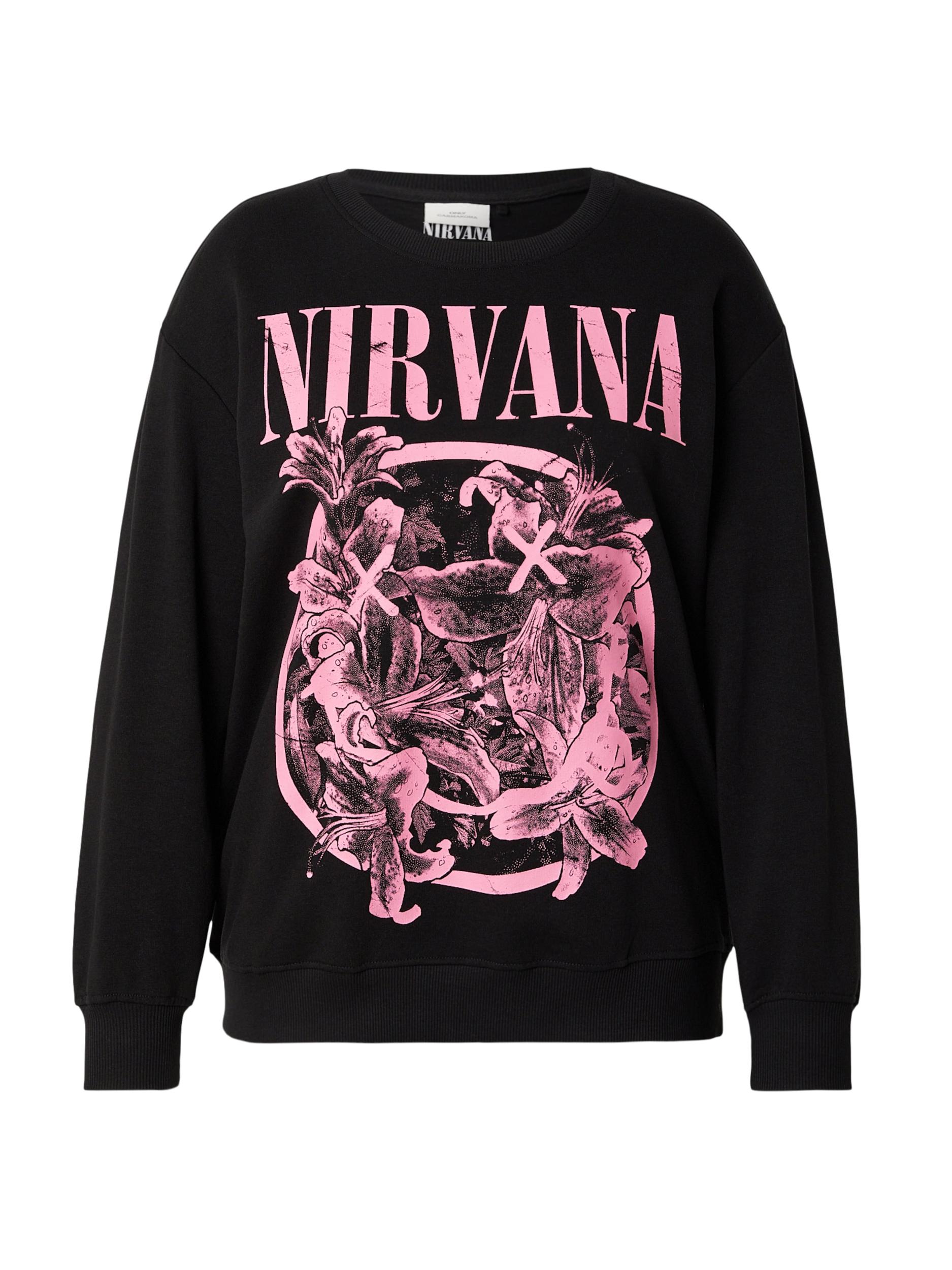 ONLY Carmakoma Bluzka sportowa 'CARHAVEN' różowy / czarny