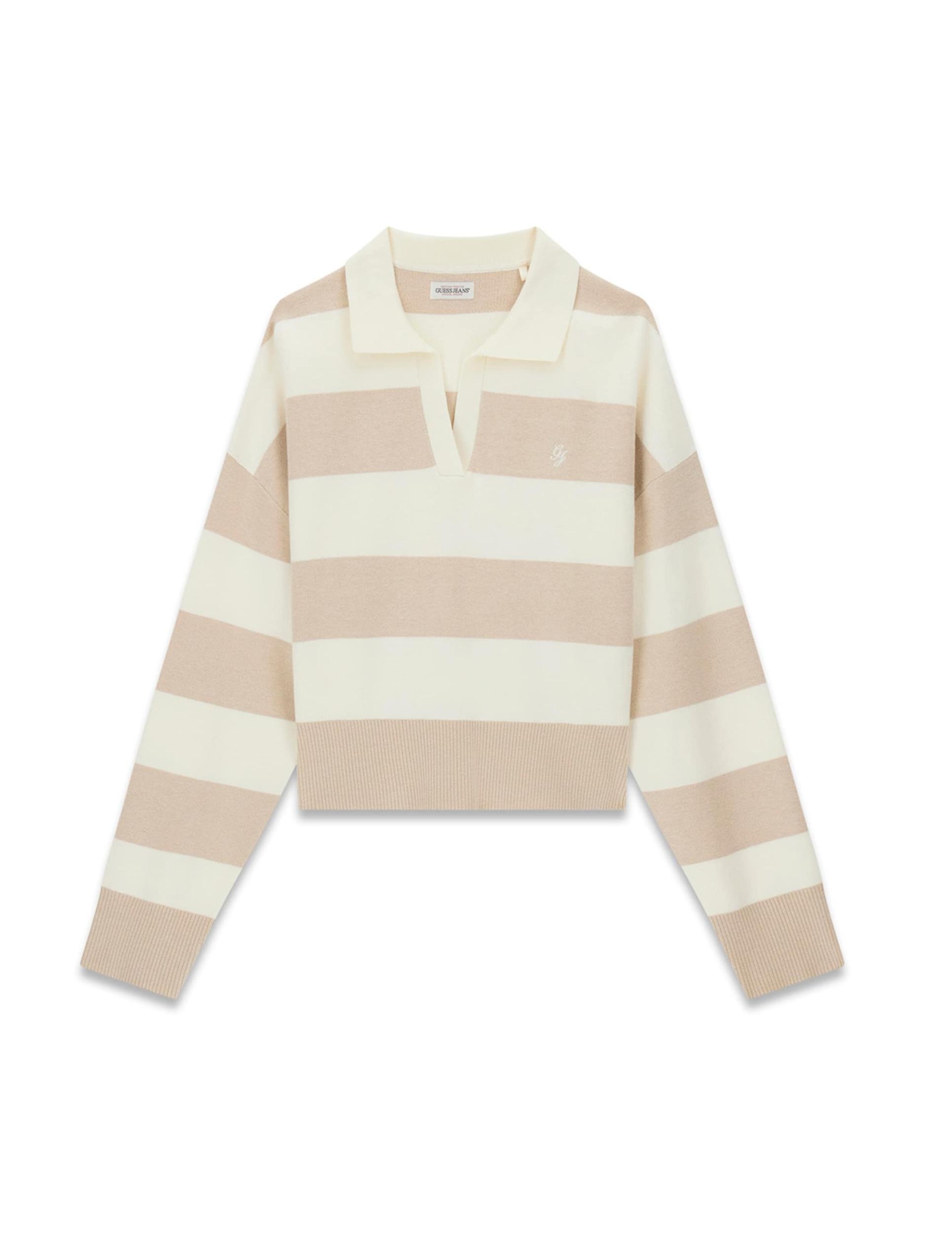 GUESS JEANS Sweter camel / ecru