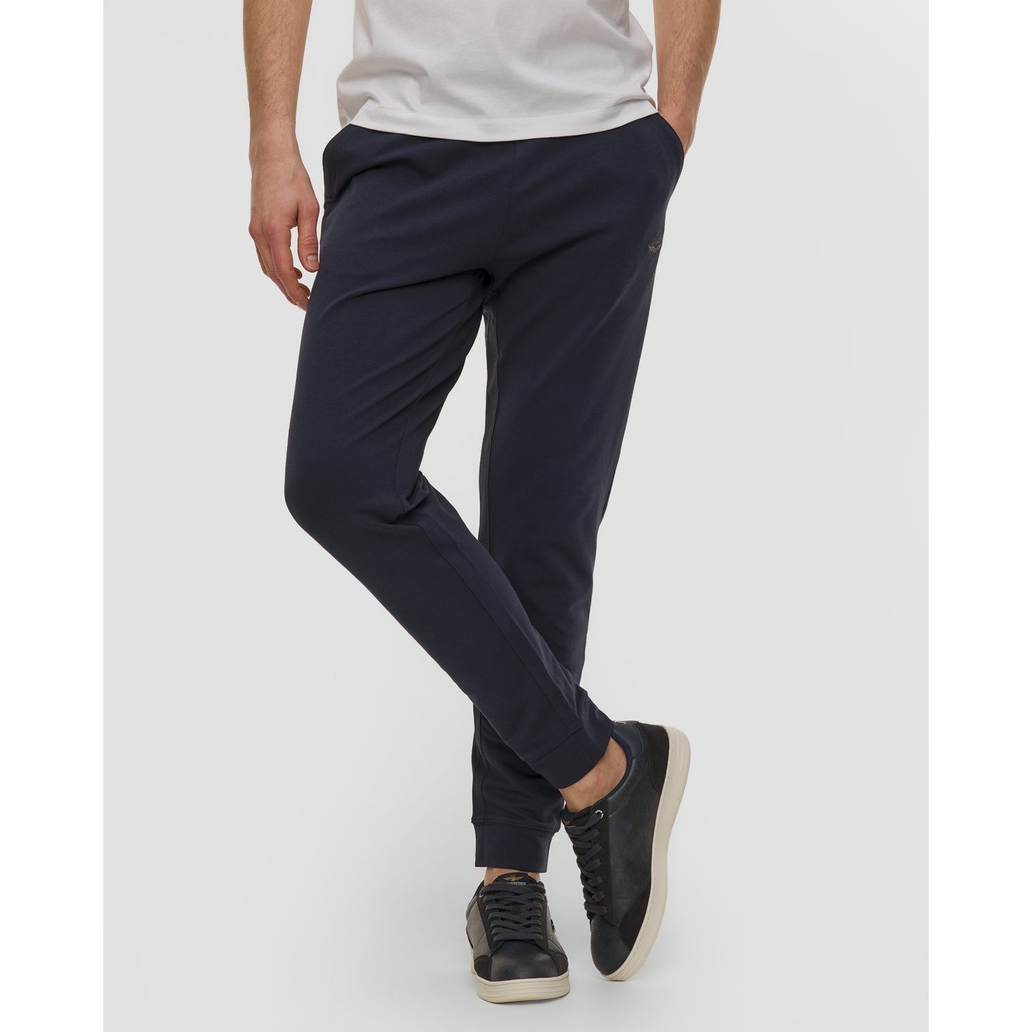 Granatowe Spodnie Dresowe Męskie Aeronautica Militare