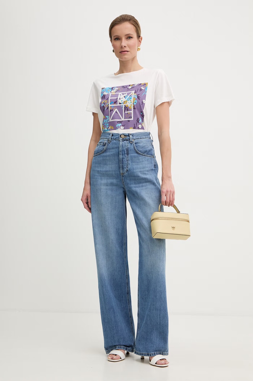 Twinset jeansy straight damskie