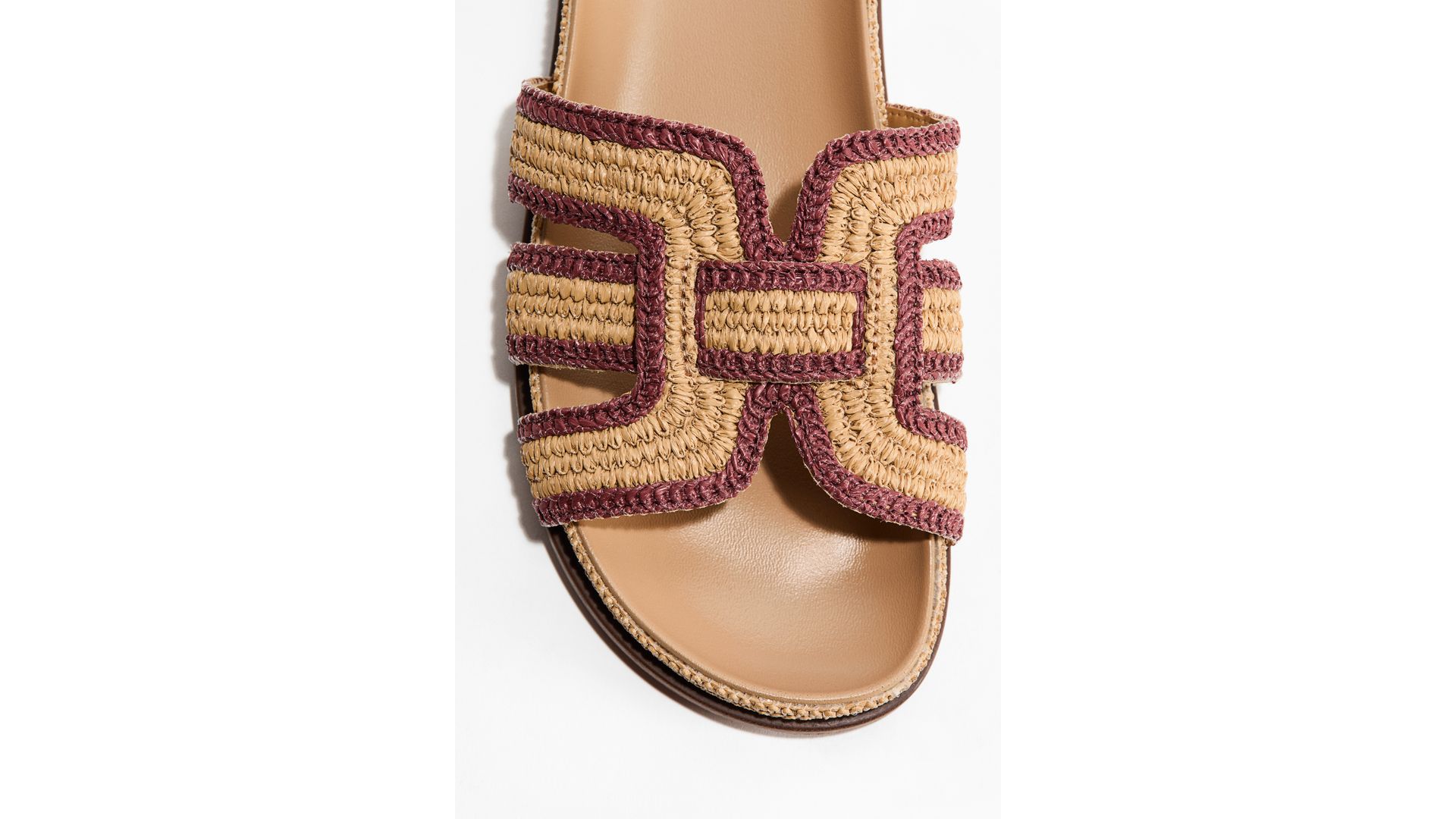 H&M - Klapki z plecionej'słomki - Beżowy