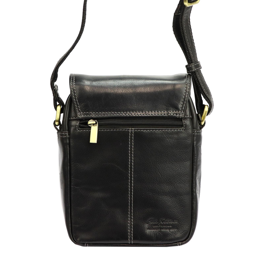 Listonoszka skórzana Peterson PTN TB-708-COM BLACK czarna