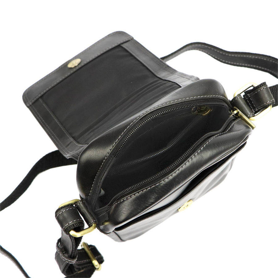 Listonoszka skórzana Peterson PTN TB-708-COM BLACK czarna