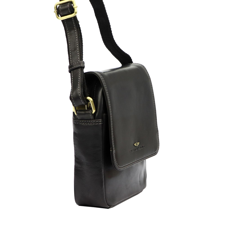 Listonoszka skórzana Peterson PTN TB-708-COM BLACK czarna