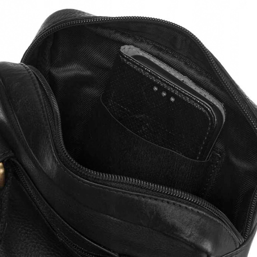 Listonoszka skórzana Peterson [DH] PTN-PR-100-NDM czarny