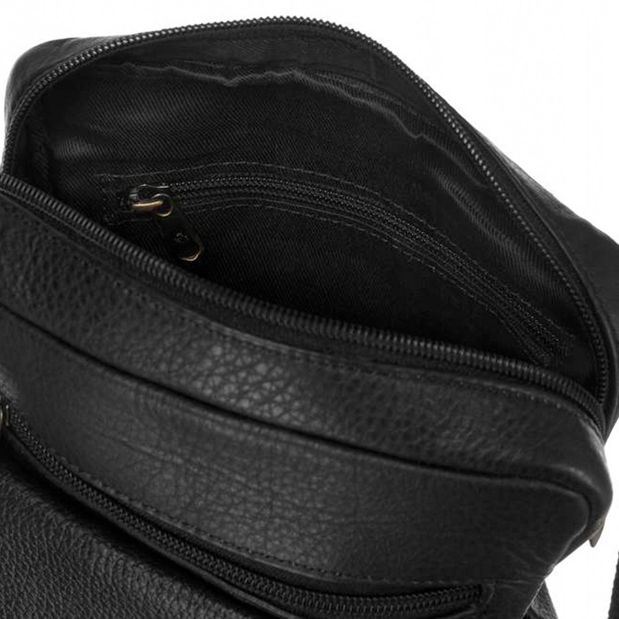 Listonoszka skórzana Peterson [DH] PTN-PR-100-NDM czarny