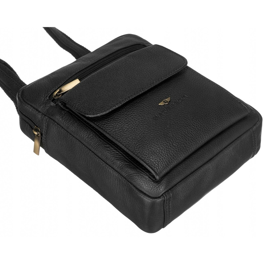 Listonoszka skórzana Peterson [DH] PTN-PR-100-NDM czarny