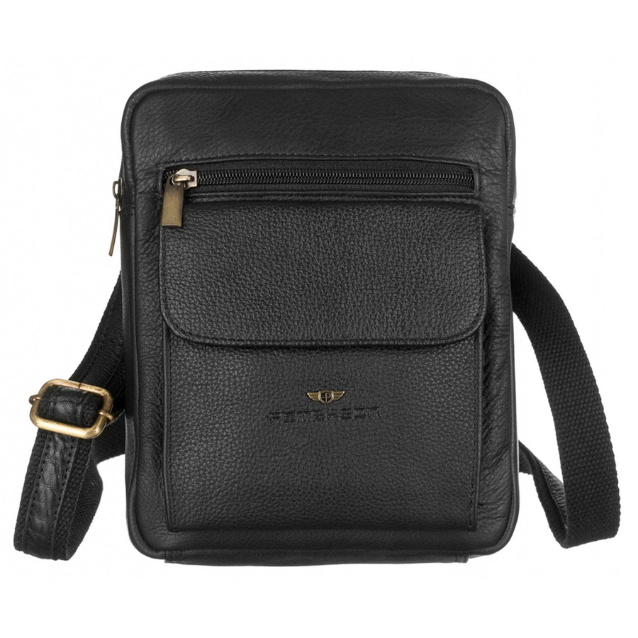 Listonoszka skórzana Peterson [DH] PTN-PR-100-NDM czarny