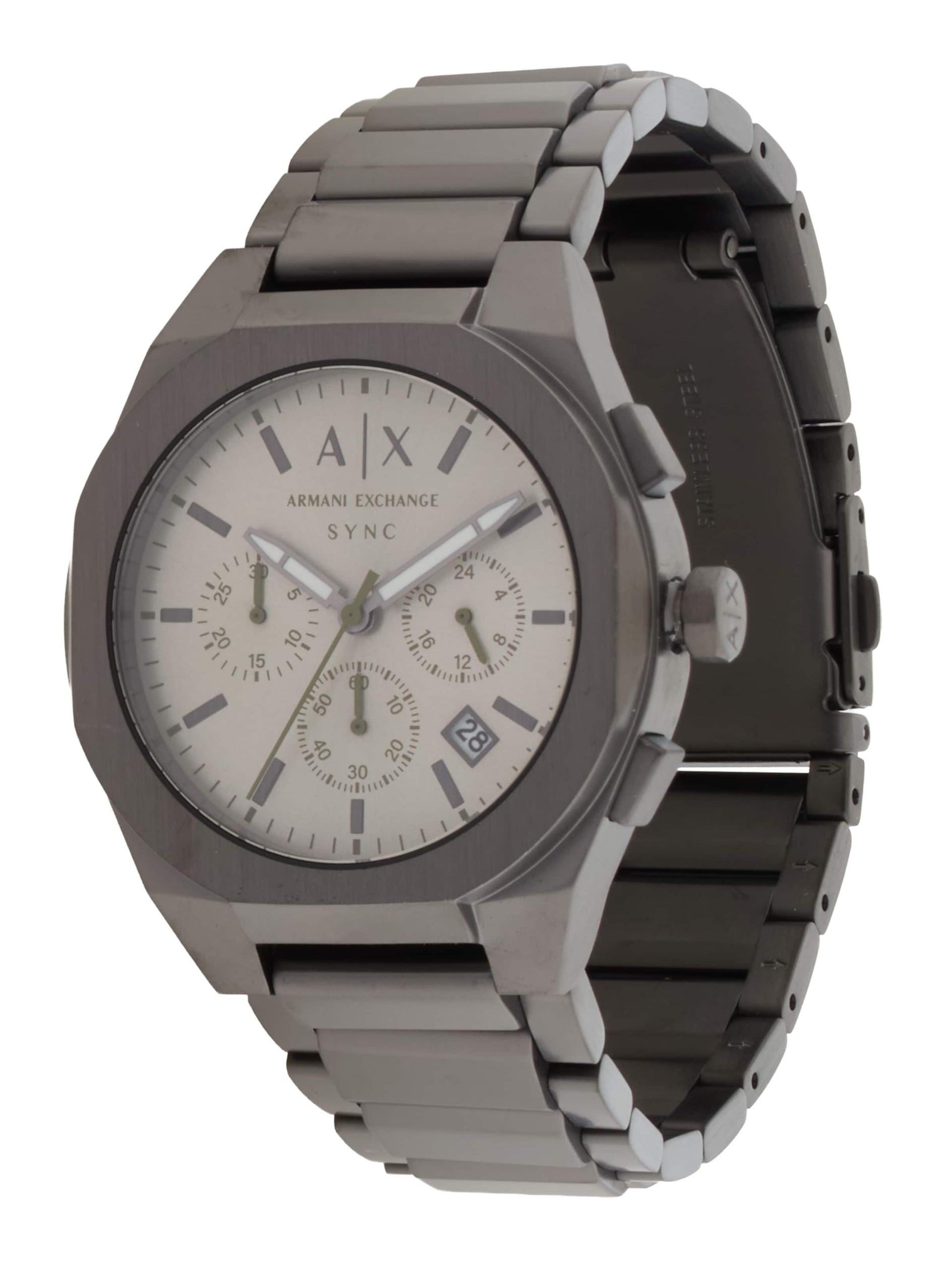 ARMANI EXCHANGE Zegarek analogowy 'SYNC' srebrno-szary
