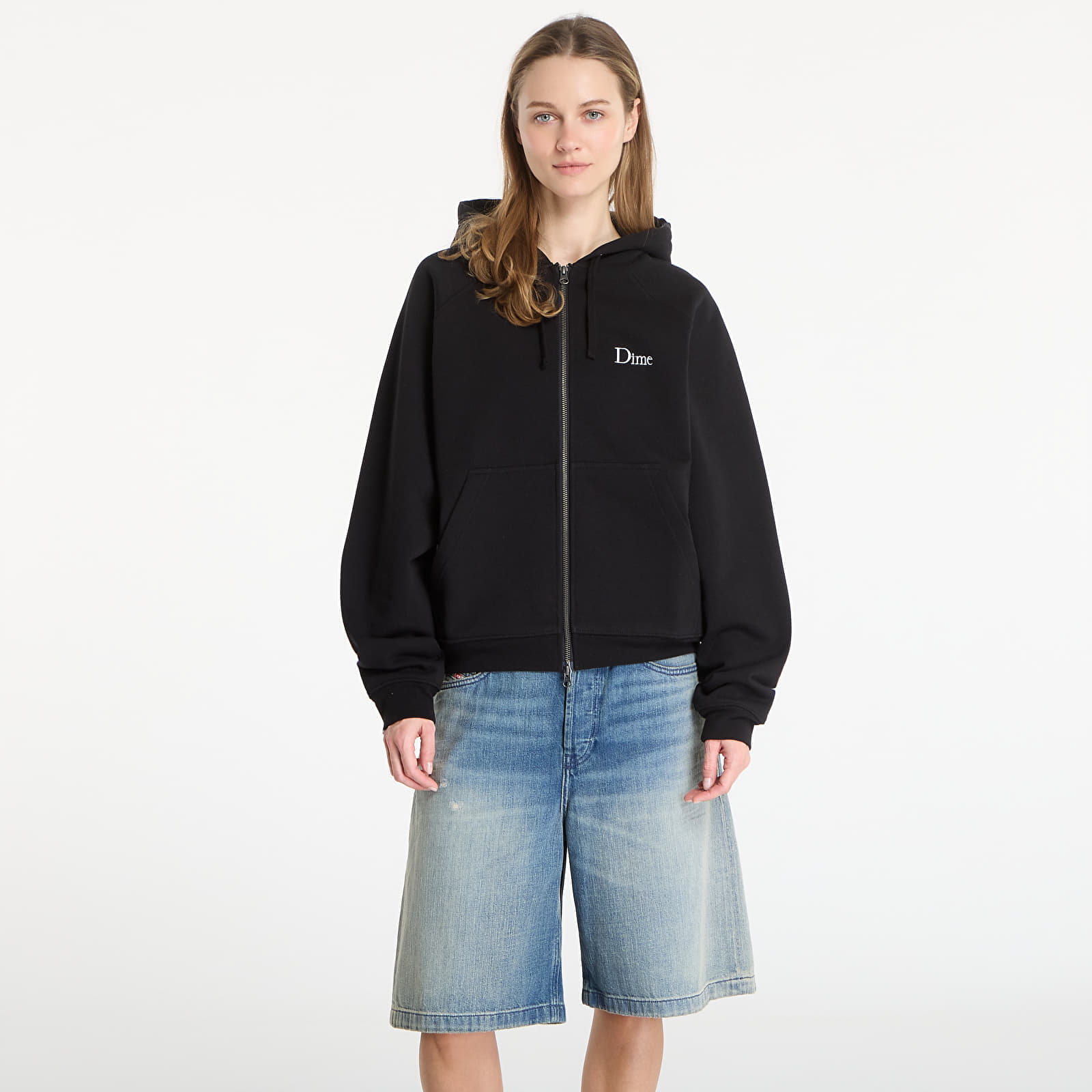 Bluza DIME Classic Small Logo Zip Hoodie UNISEX Black XXL