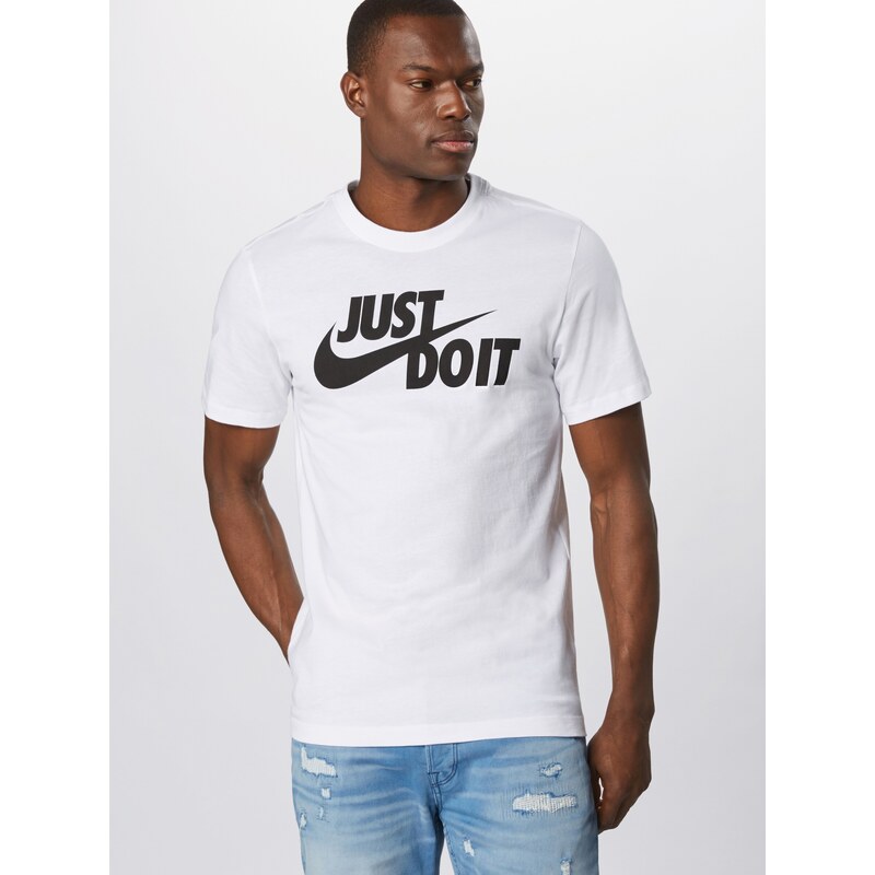 Nike Sportswear Koszulka 'Swoosh' czarny / offwhite