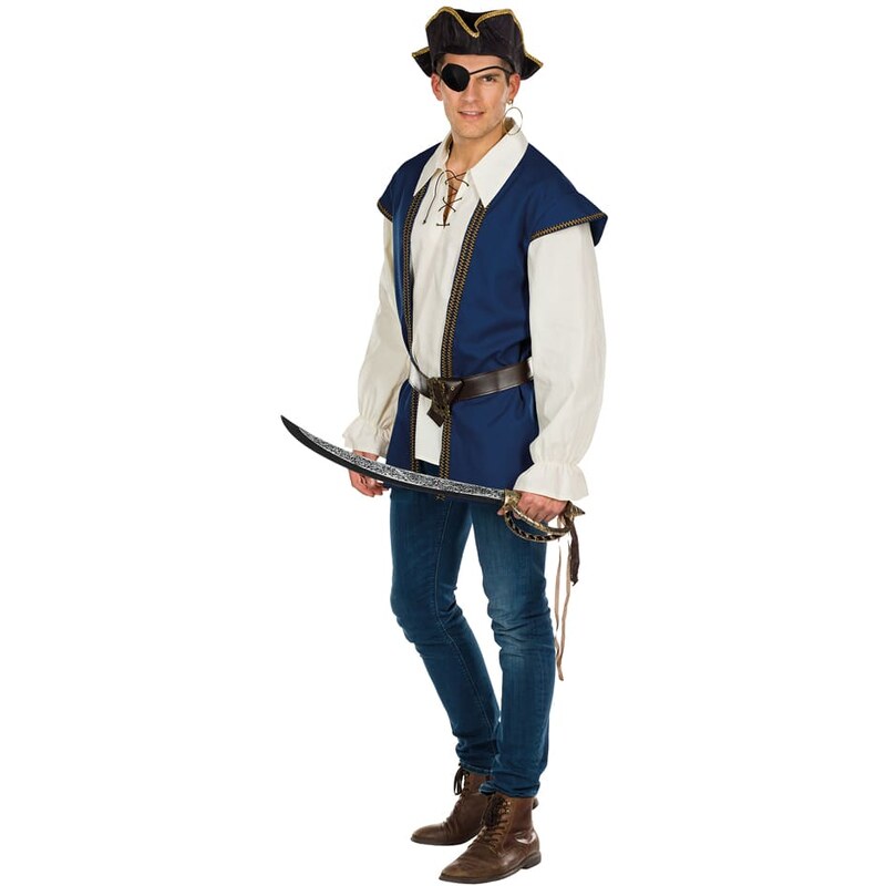 Rubie`s 2-częściowy kostium "Pirat" w kolorze niebiesko-beżowym