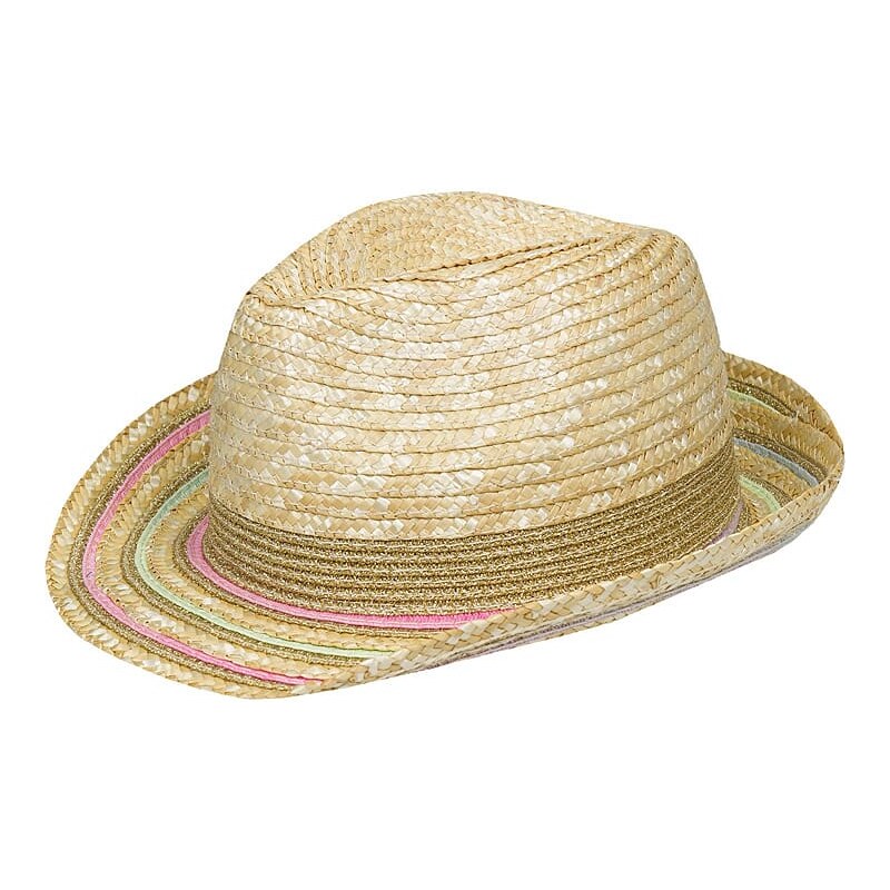 Döll Słomiany kapelusz w kolorze beżowym ze wzorem