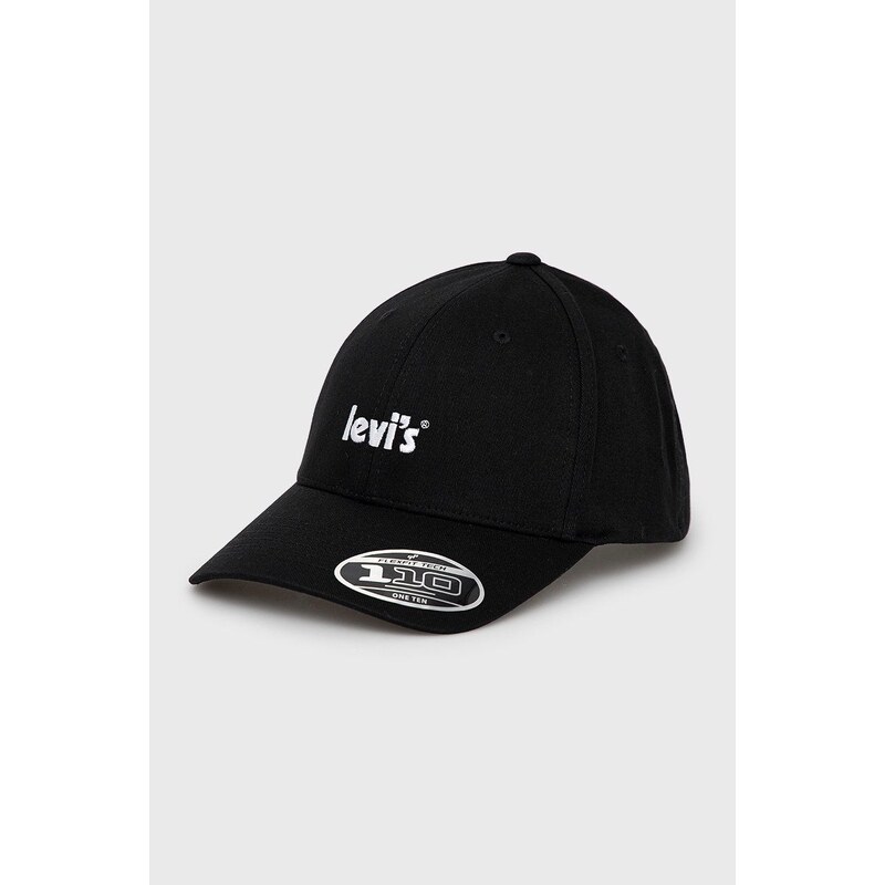 Levi's czapka kolor czarny z aplikacją D6625.0004-59