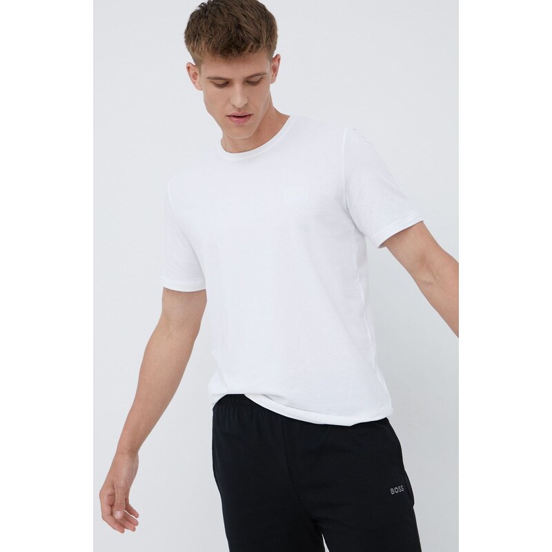 BOSS t-shirt piżamowy 50469550 męski kolor biały z aplikacją 50469550
