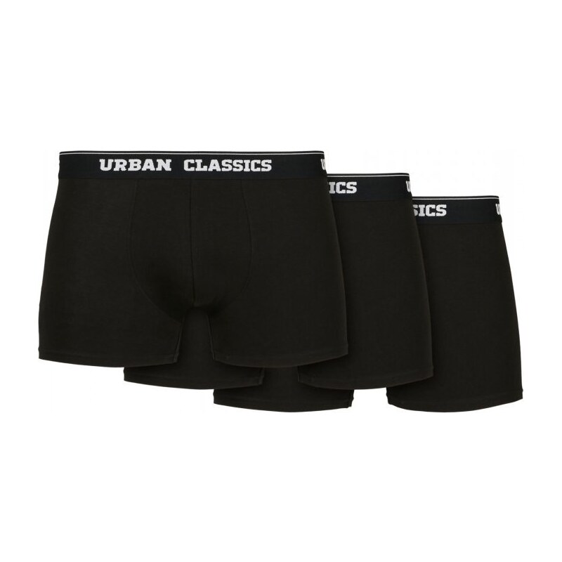 URBAN CLASSICS Organic Boxer Shorts 3-Pack - black+black+black