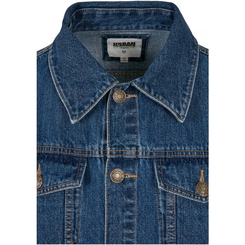Męska kurtka dżinsowa Urban Classics Organic Basic Denim Jacket - niebieska
