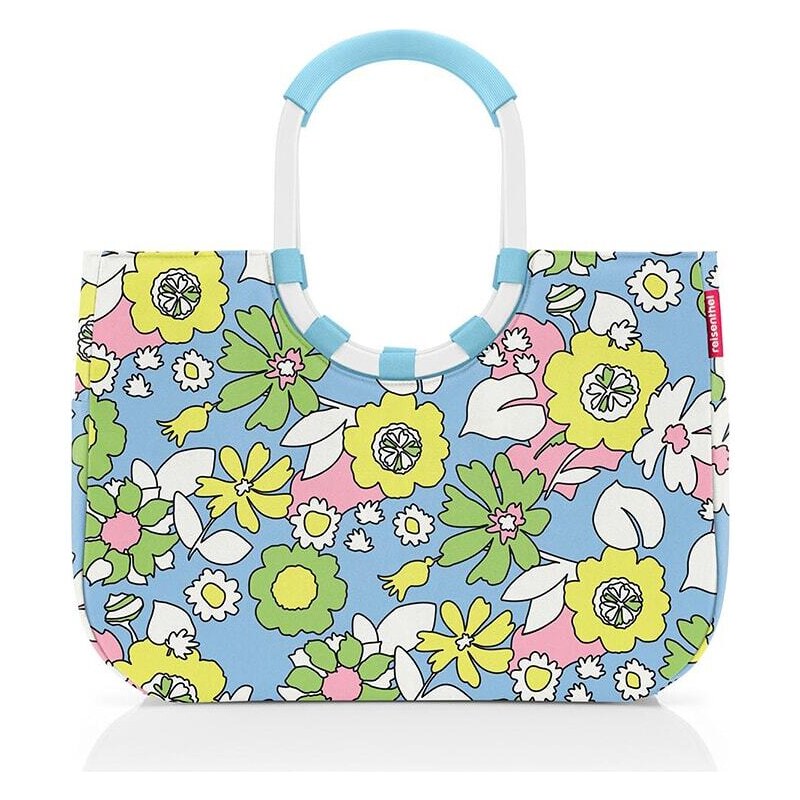Reisenthel Shopper bag w kolorze turkusowym ze wzorem - 46 x 34,5 x 25 cm
