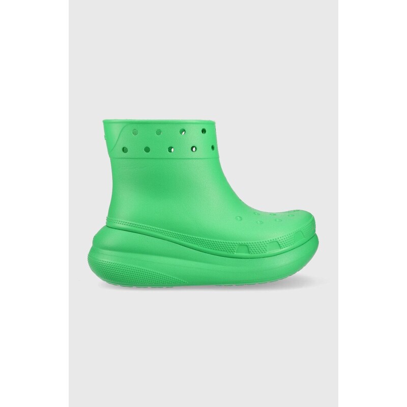 Crocs kalosze Classic Crush Rain Boot damskie kolor zielony 207946 207946.3E8-3E8