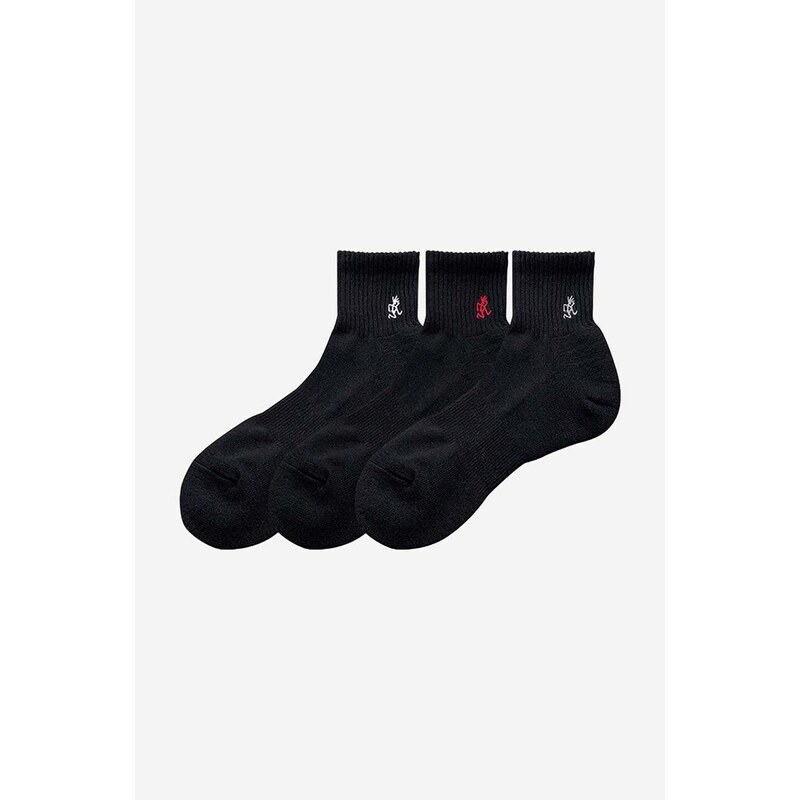 Gramicci skarpetki 3-pack Basic Short Socks męskie kolor czarny SX.M03-black