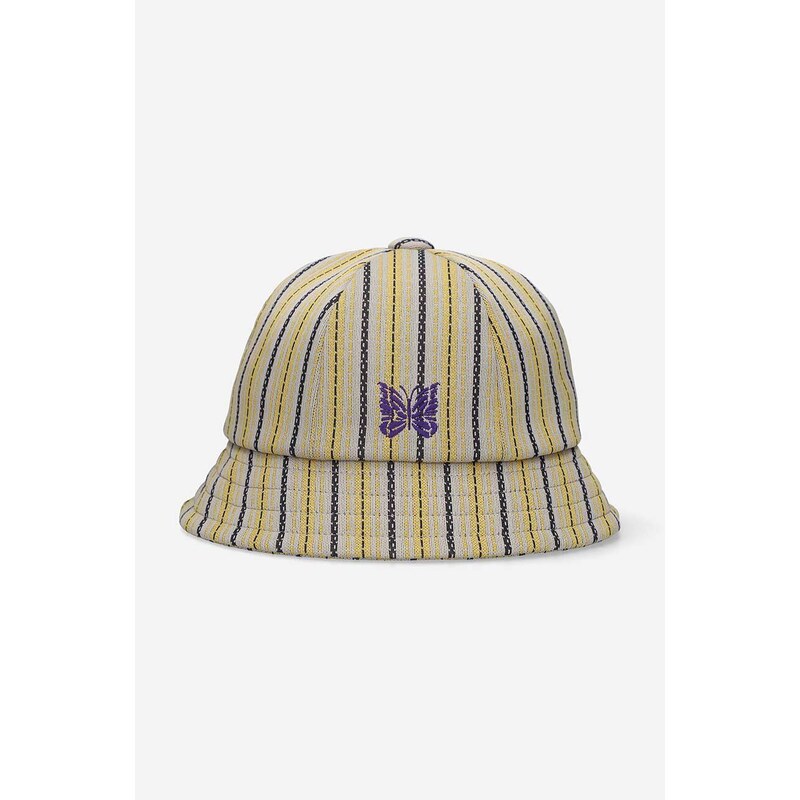 Needles kapelusz kolor beżowy MR070.STRIPE-STRIPE