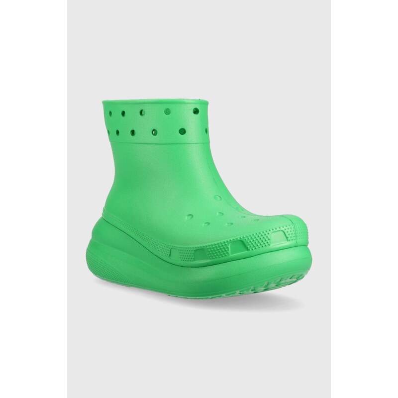Crocs kalosze Classic Crush Rain Boot damskie kolor zielony 207946 207946.3E8-3E8