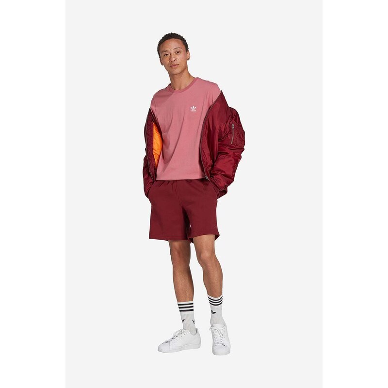 adidas Originals szorty Premium Essentials Shorts męskie kolor czerwony HB7497-CZERWONY
