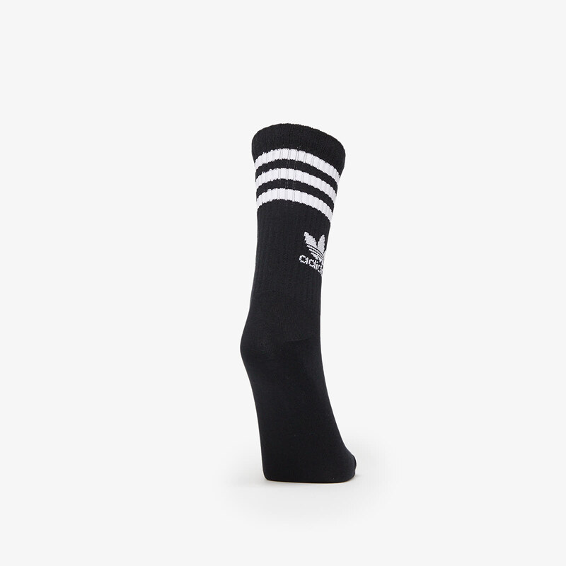 Męskie skarpety adidas Originals Mid Cut Crew Socks 3-Pack White/ Medium Grey Heather/ Black