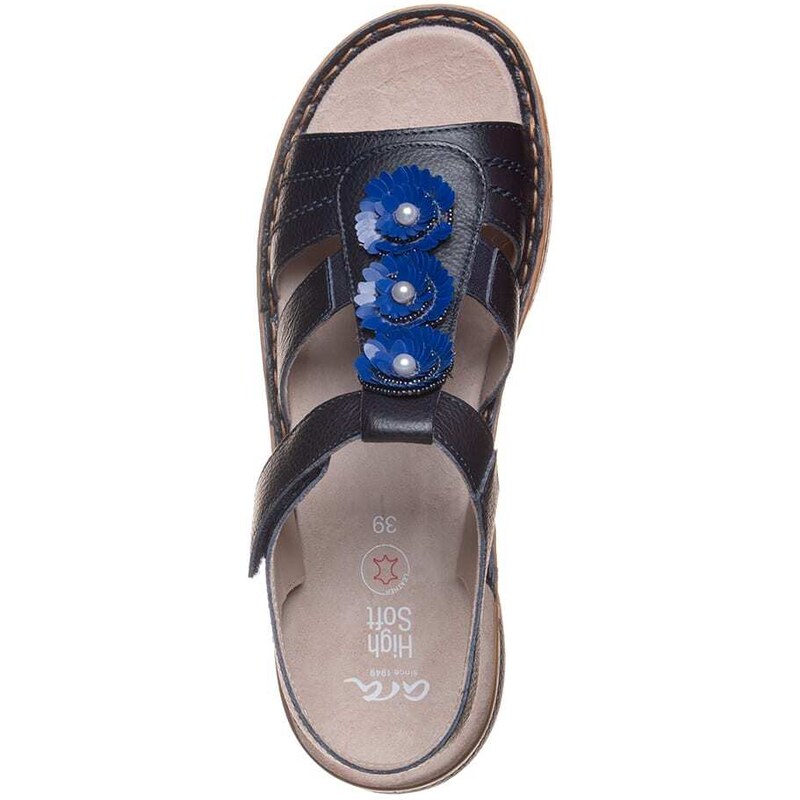 Ara Shoes Skórzane sandały w kolorze granatowym