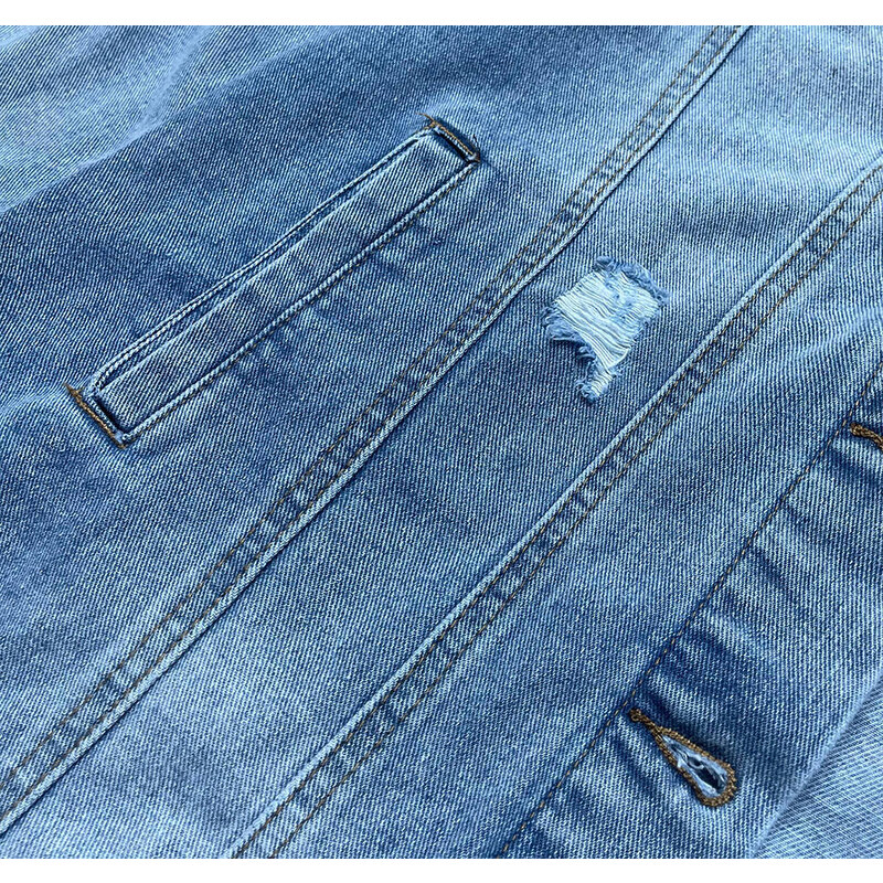 P.O.P. SEVEN Długa katana jeansowa niebieska (pop7021-lk)