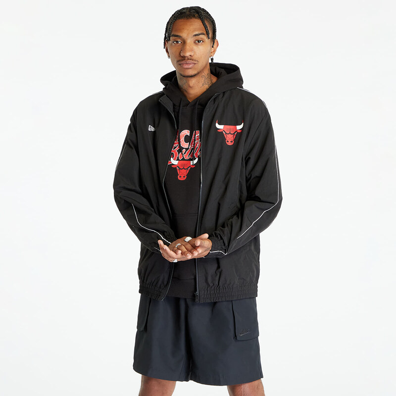 Męska wiatrówka New Era NBA Track Jacket Chicago Bulls Black/ Front Door Red