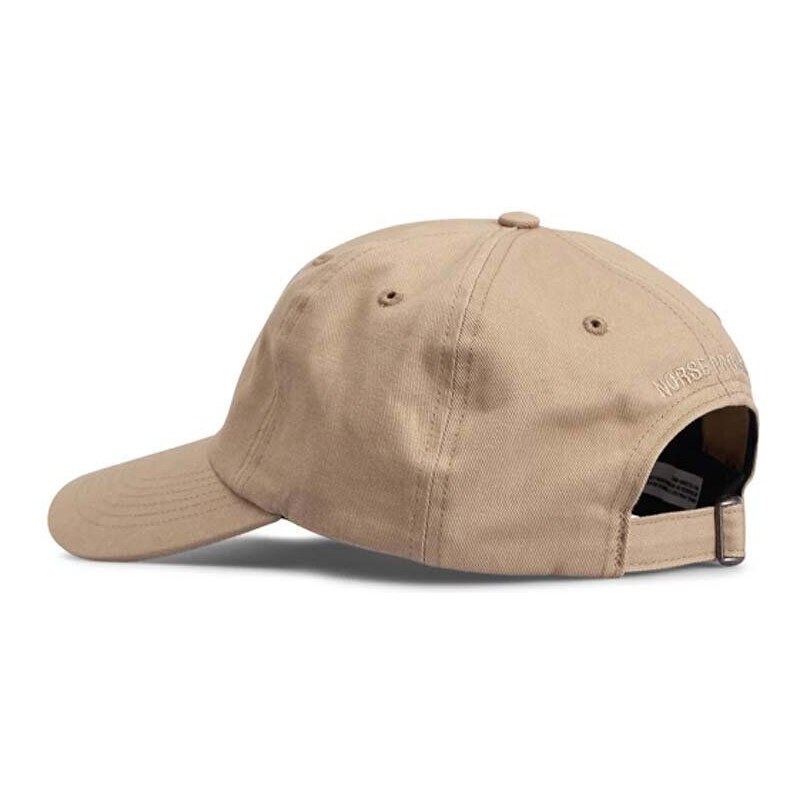 Norse Projects czapka bawełniana Twill Sports Cap kolor beżowy z aplikacją N80-0001 0966